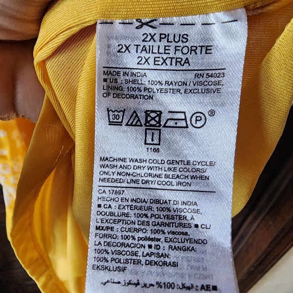 Old Navy Yellow Floral One Shoulder Ruffled Sundress Plus Sz 2x - Picture 7 of 9